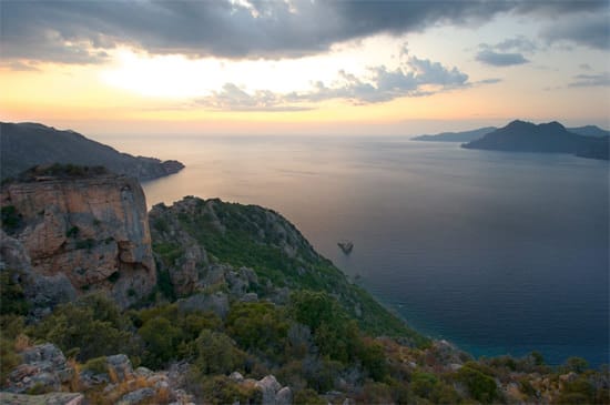 Calanques-de-Piana-zonsondergang