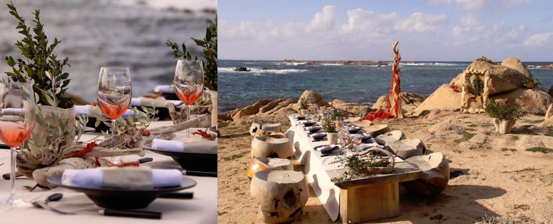 Een-onvergetelijke-romantische-huwelijksreis-naar-Corsica-dineren-op-het-strand