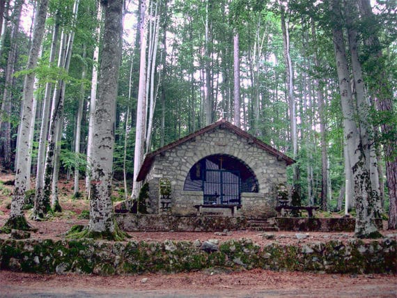 Foret-de-Vizzavona-kerk-in-het-bos