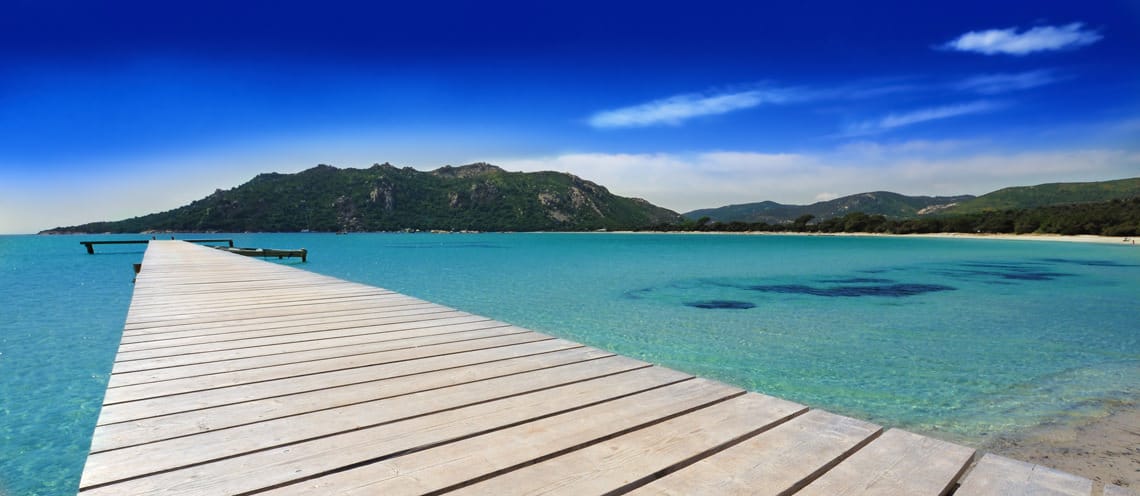 Strand-op-Corsica-weer-in-augustus